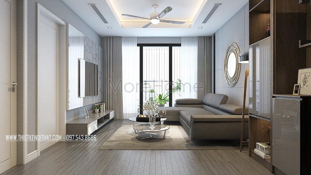 Thiết kế nội thất phòng khách chung cư Imperia garden 203 Nguyễn Huy Tưởng Thanh Xuân Hà Nội